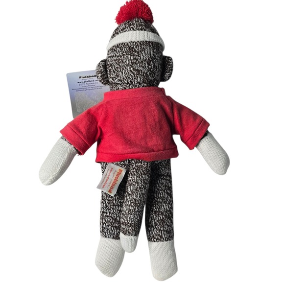 Plushland Utah Utes Sock Monkey Plush Collegiate Collectible Pom Beanie - Picture 3 of 4